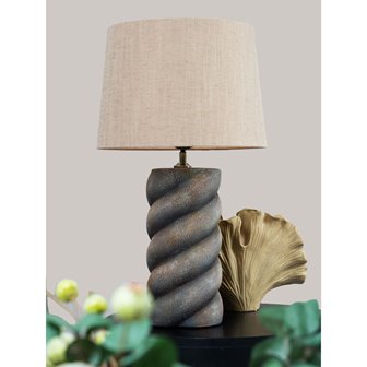 zdjęcie Ceramiczna lampa stołowa boho Spin brązowa